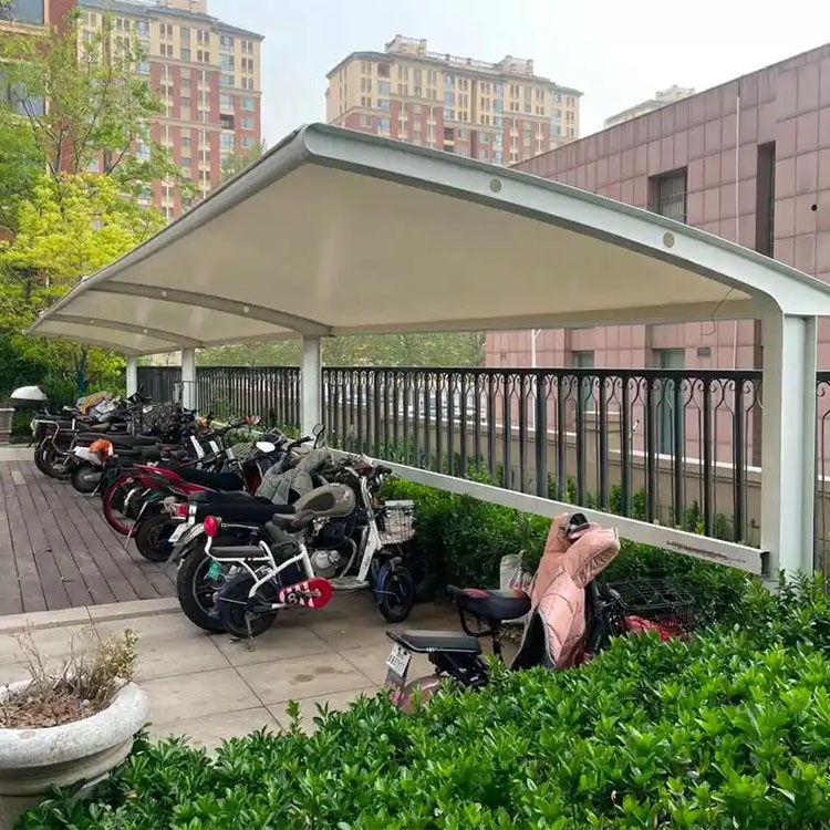 菏泽膜结构电动车棚